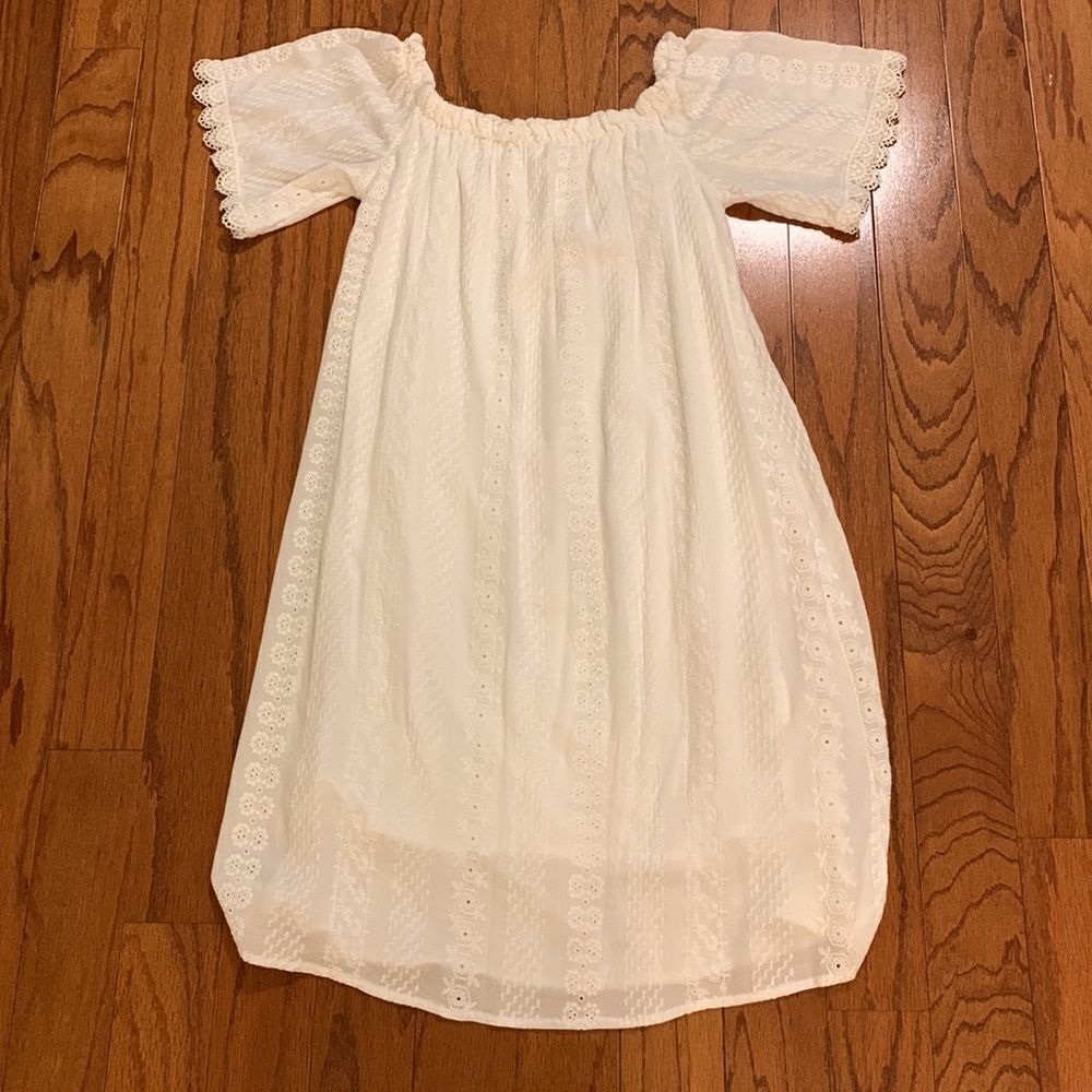 Taylor and Sage size Small white eyelet dress with lining